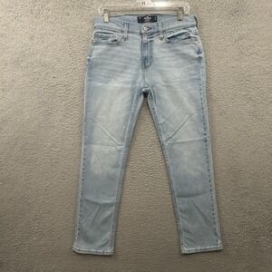Hollister Jeans Mens 29x30 Blue Denim Slim Straight Epic Flex Light Wash Preppy